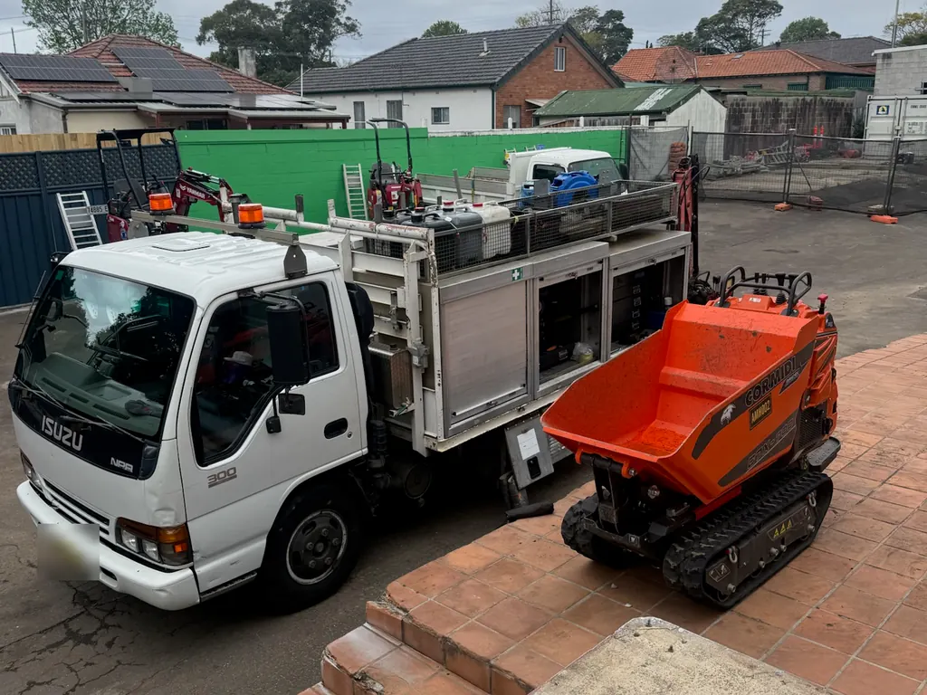 The Nader Diesel Industries service truck, fitted out with tool boxes and equipment